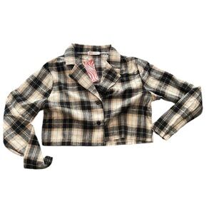 NWT Romwe flannel crop-large